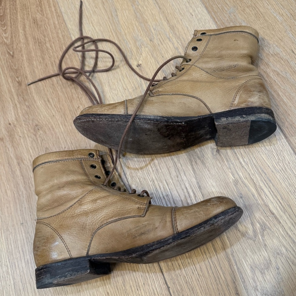 Frye Erin Workboot Camel Soft Vintage Leather - Picture 2 of 10
